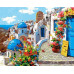 Картина за рисуване по номера "Санторини. Лято" 40х50см с подрамка и подаръчна кутия. Brushme GX22383