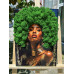 Luxury Moss Art – Картина от епоксидна смола с естествен скандинавски мъх „Golden Queen“