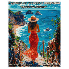 Картина по номера “Дъхът на морето“ 40х50 см КН 8781 с акрилни бои и дървена подрамка Картина по номера “Дъхът на морето“ 40х50 см КН 8781 с акрилни бои и дървена подрамка