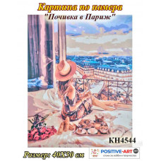 Картина за рисуване по номера "Почивка в Париж" 40х50см с подрамка и подаръчна кутия. Идейка КН4544